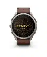 Garmin fēnix® 9 Pro – inReach®, 51mm - Titan med valnøttfarget skinnrem - Bilde 2
