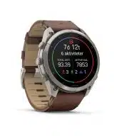 Garmin fēnix® 9 Pro – inReach®, 51mm - Titan med valnøttfarget skinnrem - Bilde 3