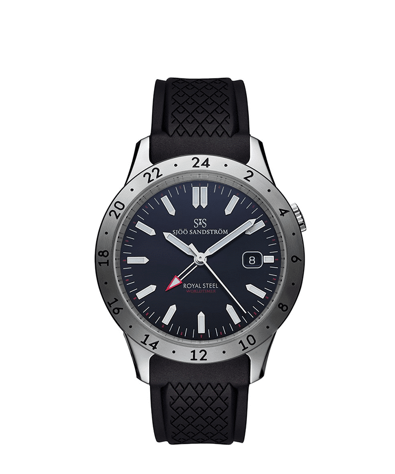 Sjöö Sandström Royal Steel Worldtimer 41mm - 019962