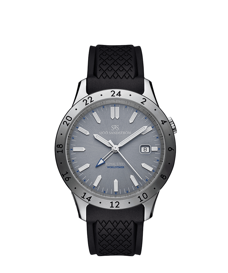 Sjöö Sandström Royal Steel Worldtimer 41mm - 020029