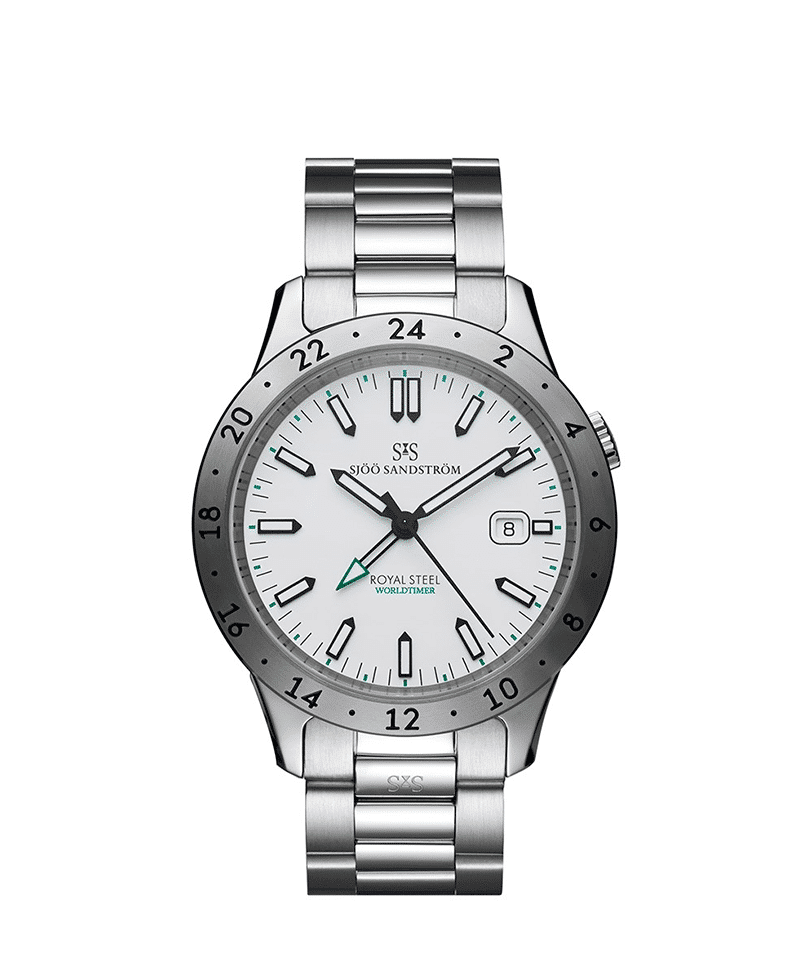 Sjöö Sandström Royal Steel Worldtimer 41mm - 020142