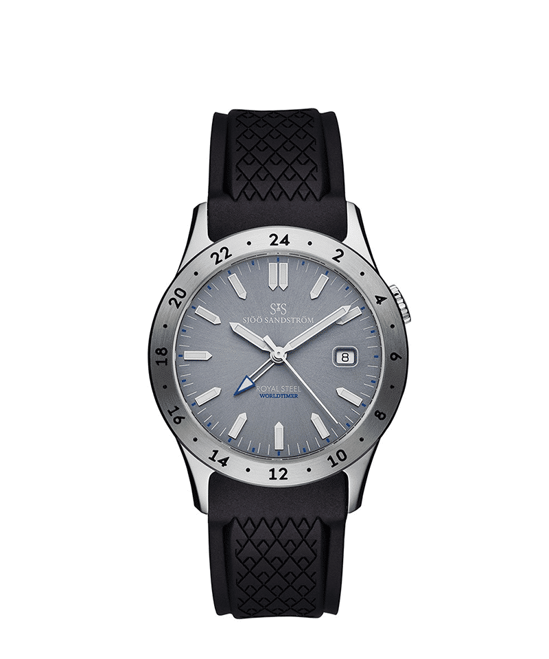 Sjöö Sandström Royal Steel Worldtimer 36mm - 020494