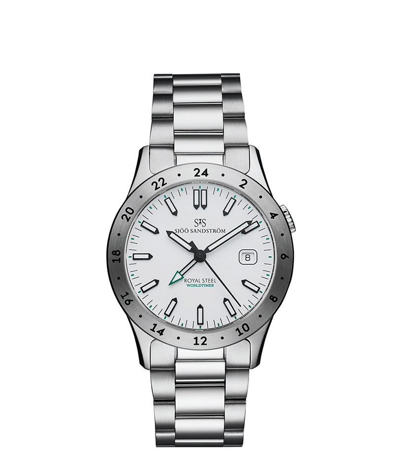 Sjöö Sandström Royal Steel Worldtimer 36mm - 020593