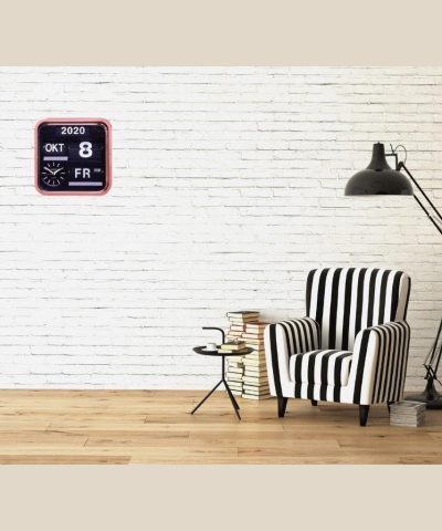 Leanschi Large, vintage-looking, full Annual Calendar and Wall-Clock with digital, flip-display (in German) - Bilde 6