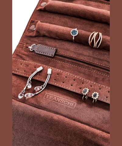 Leanschi jewellery travel pouch/brown