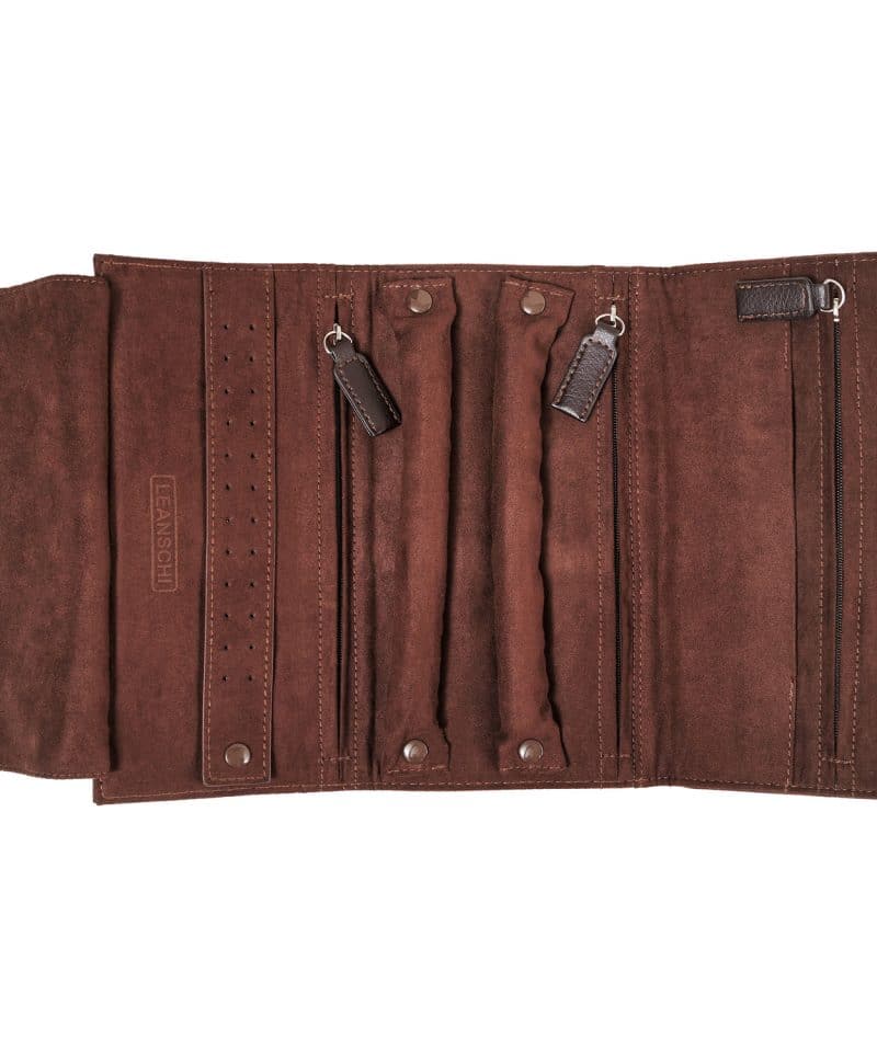 Alternative view of Leanschi jewellery travel pouch/brown
