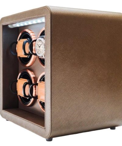 Leanschi watch winder 4 slots/brown saffino - Bilde 2