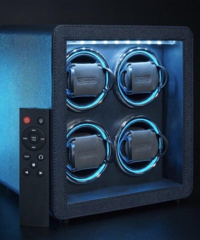 Leanschi watch winder 4 slots/blue saffino - Bilde 3