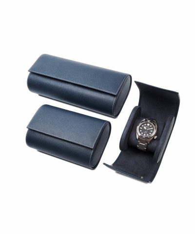 Alternative view of Leanschi 1 watch roll/blue leather