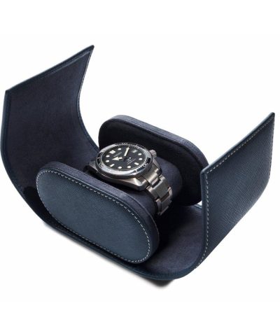 Alternative view of Leanschi 1 watch roll/blue leather