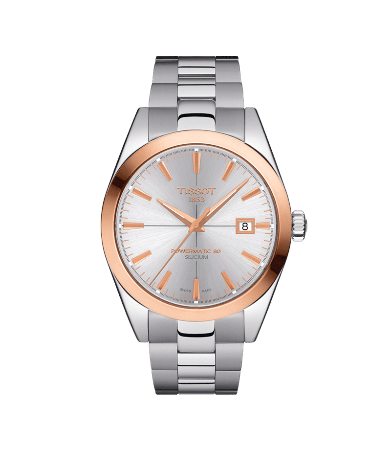 Tissot Gentleman Powermatic 80 Silicium 18K Gold Bezel - T927.407.41.031.00