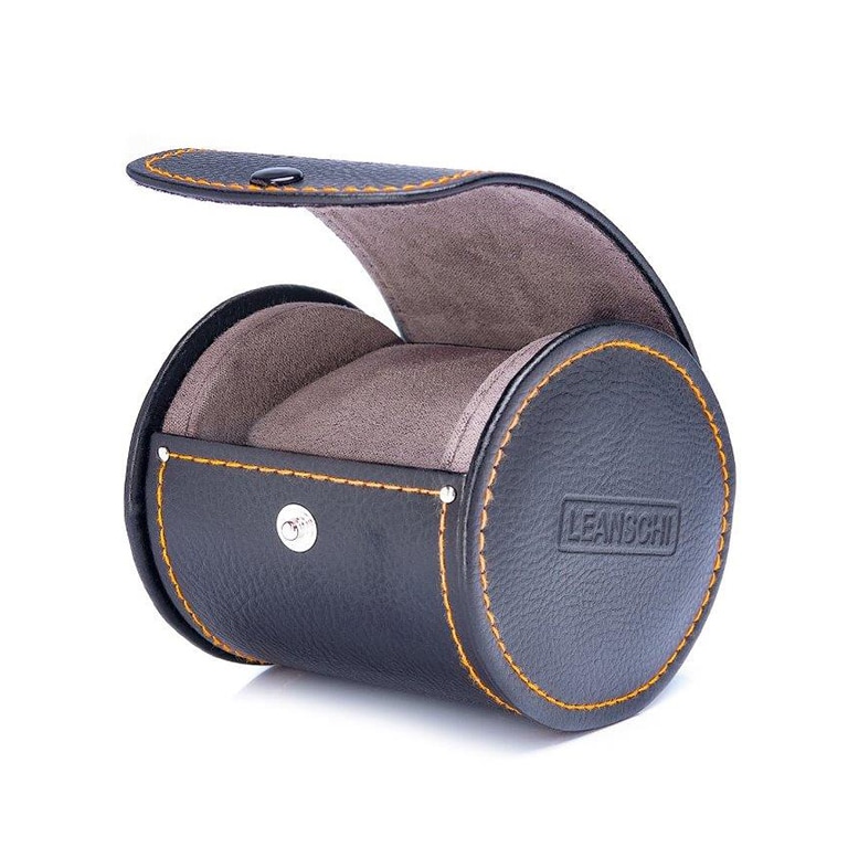 Alternative view of Leanschi Oval transport pouch for 1 watch (classic-size) | black